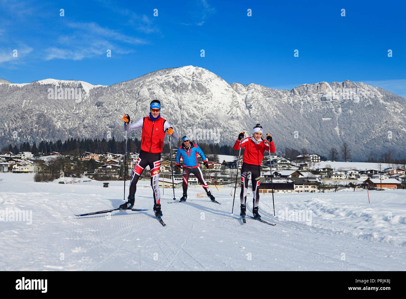 Cross-country skiers, Cross-Country Centre Angerberg, Wörgl ...