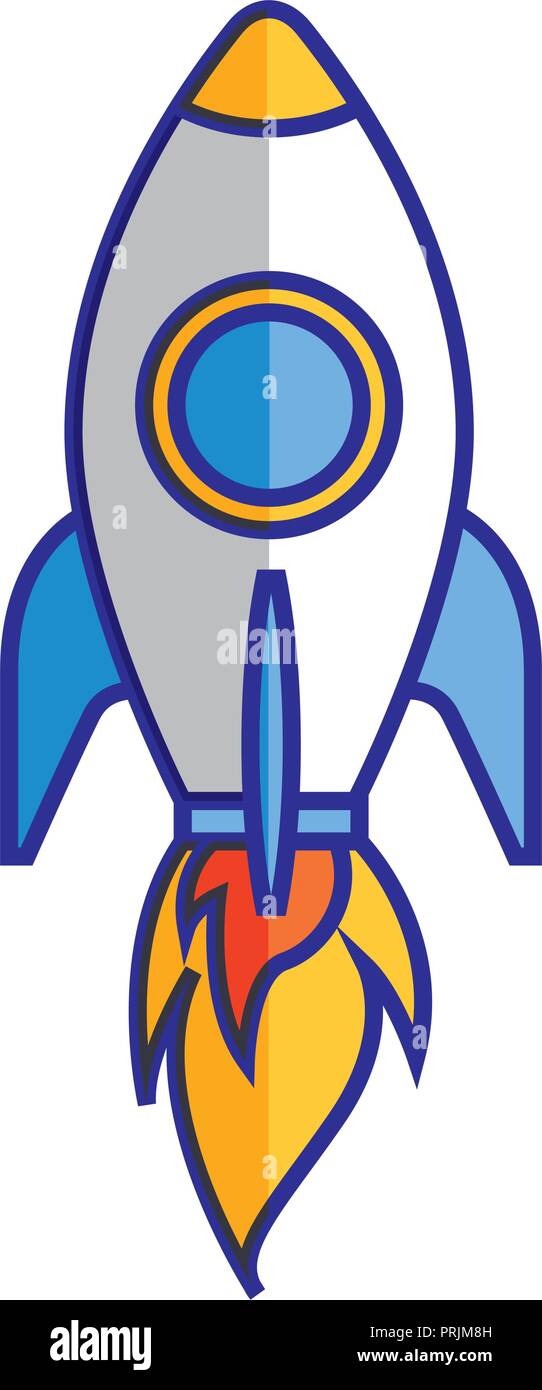 rocket launching startup isolated image Stock Vector Image & Art - Alamy