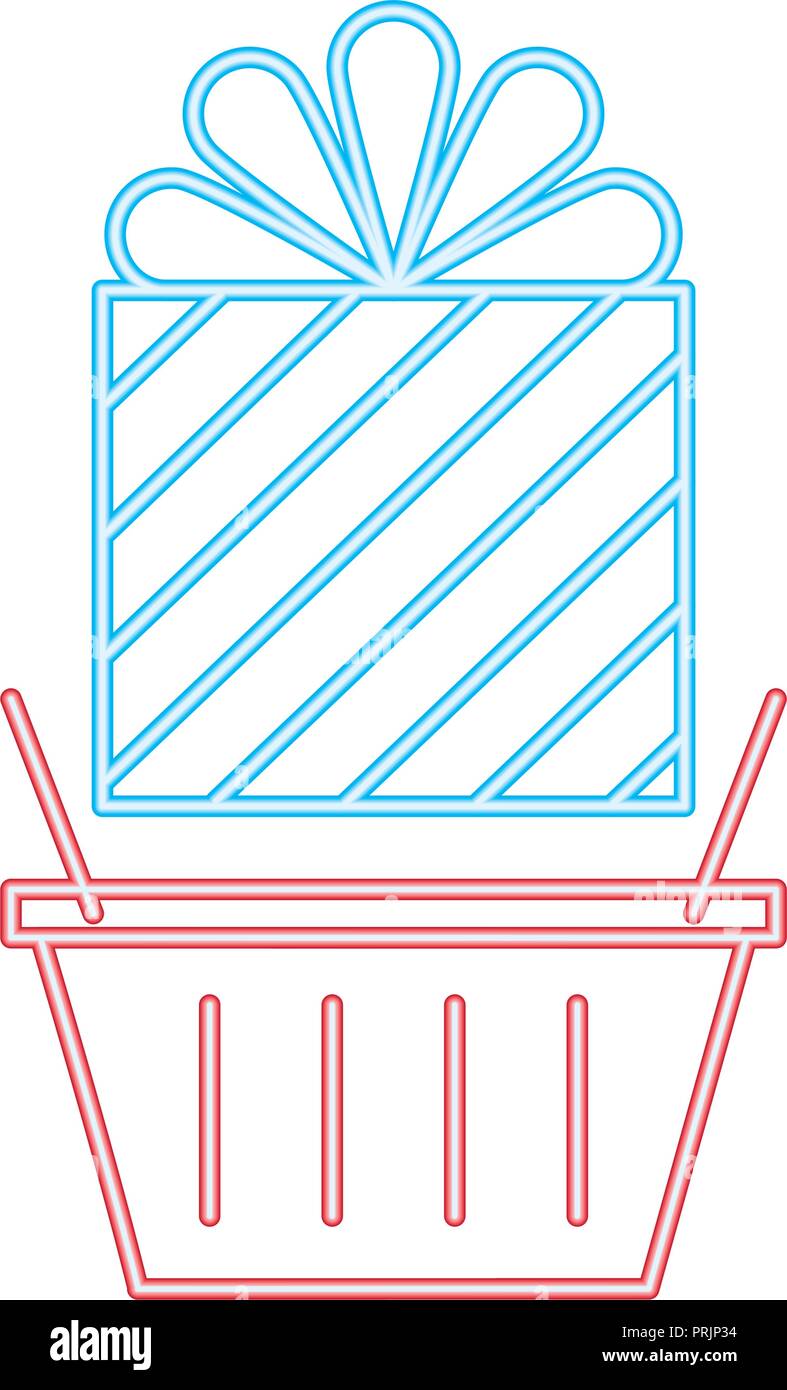 online shopping basket gift box Stock Vector Image & Art - Alamy