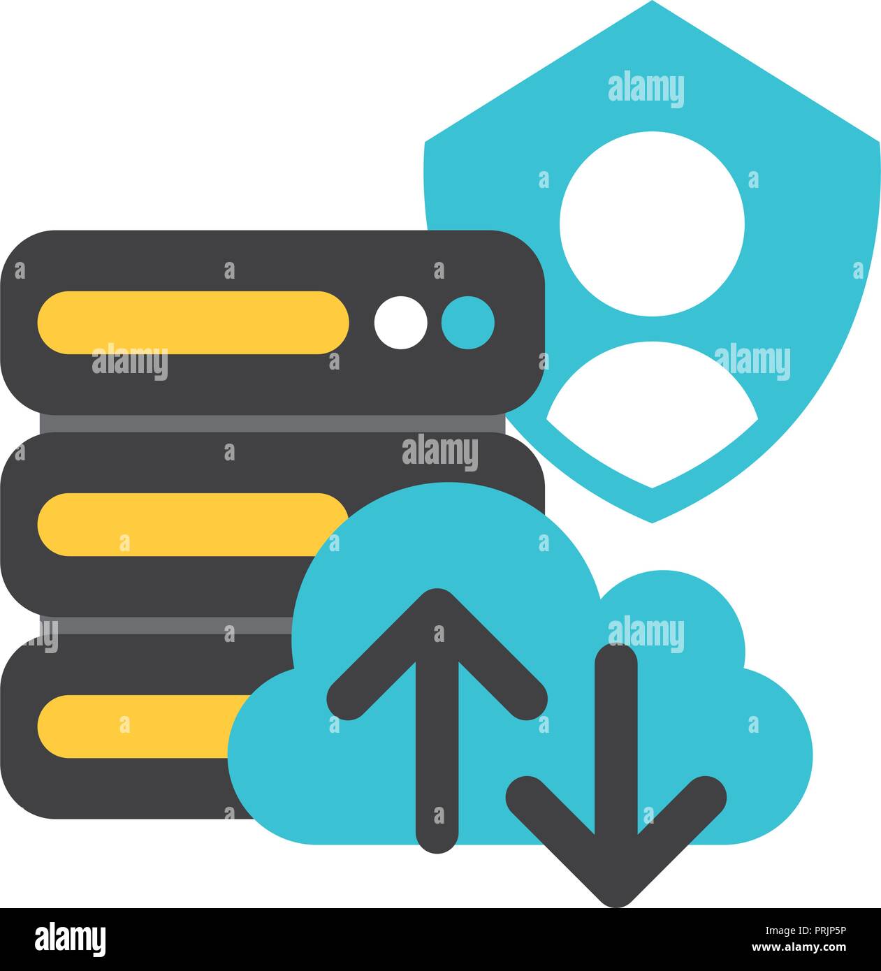 database server cloud computing protection big data security Stock ...