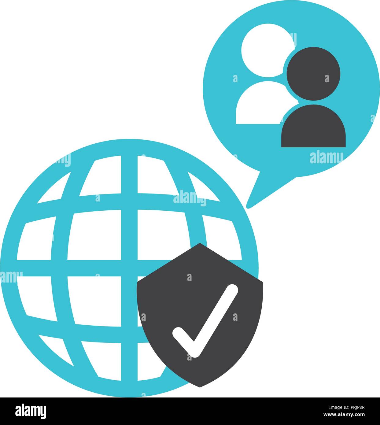 world shield protection connection big data security Stock Vector Image ...