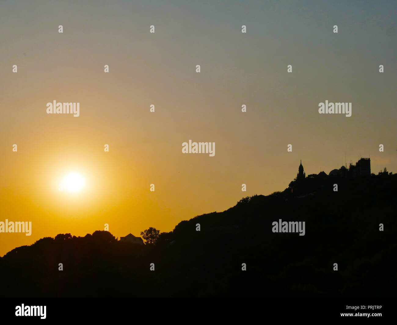 Sunset over Songjiang Stock Photo