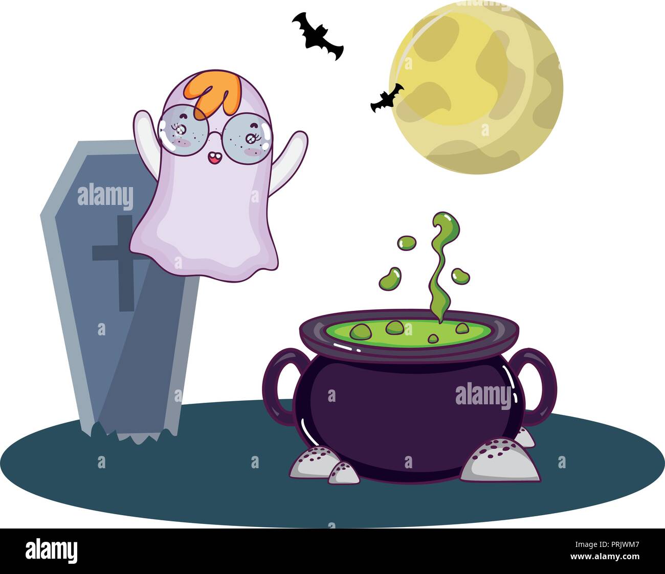Halloween cute cartoons Stock Vector Image & Art - Alamy
