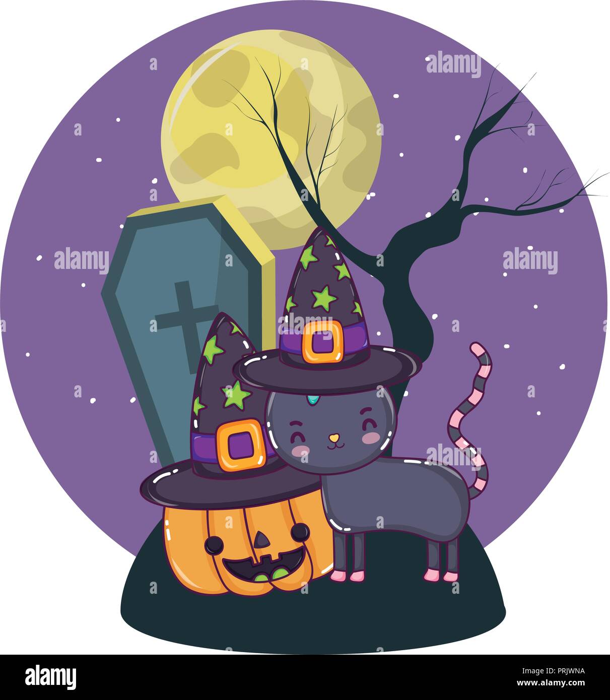 Halloween cute cartoons Stock Vector Image & Art - Alamy