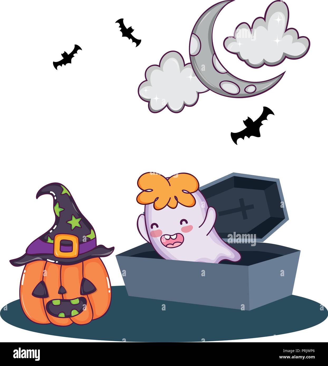 Halloween cute cartoons Stock Vector Image & Art - Alamy