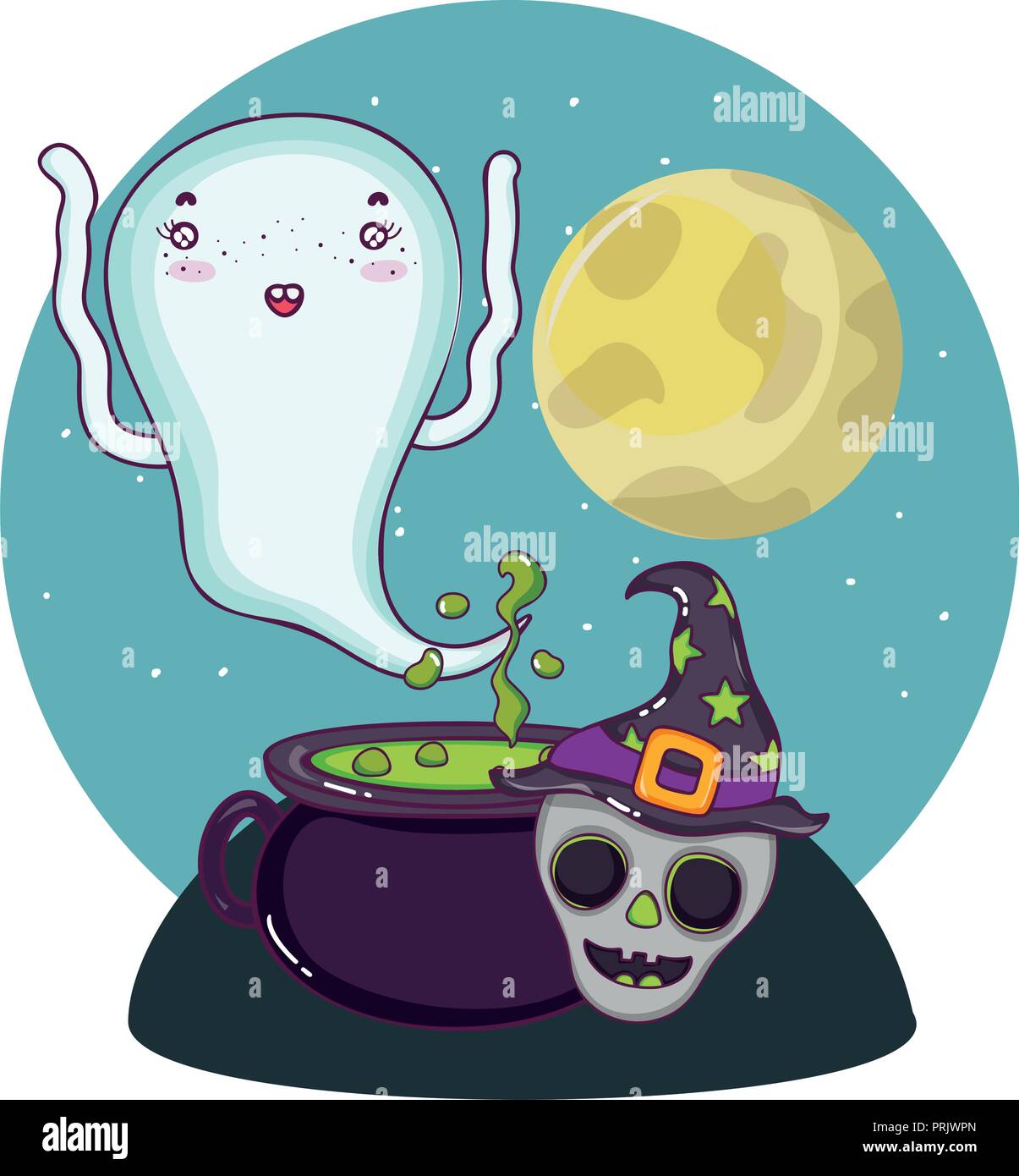 Halloween cute cartoons Stock Vector Image & Art - Alamy