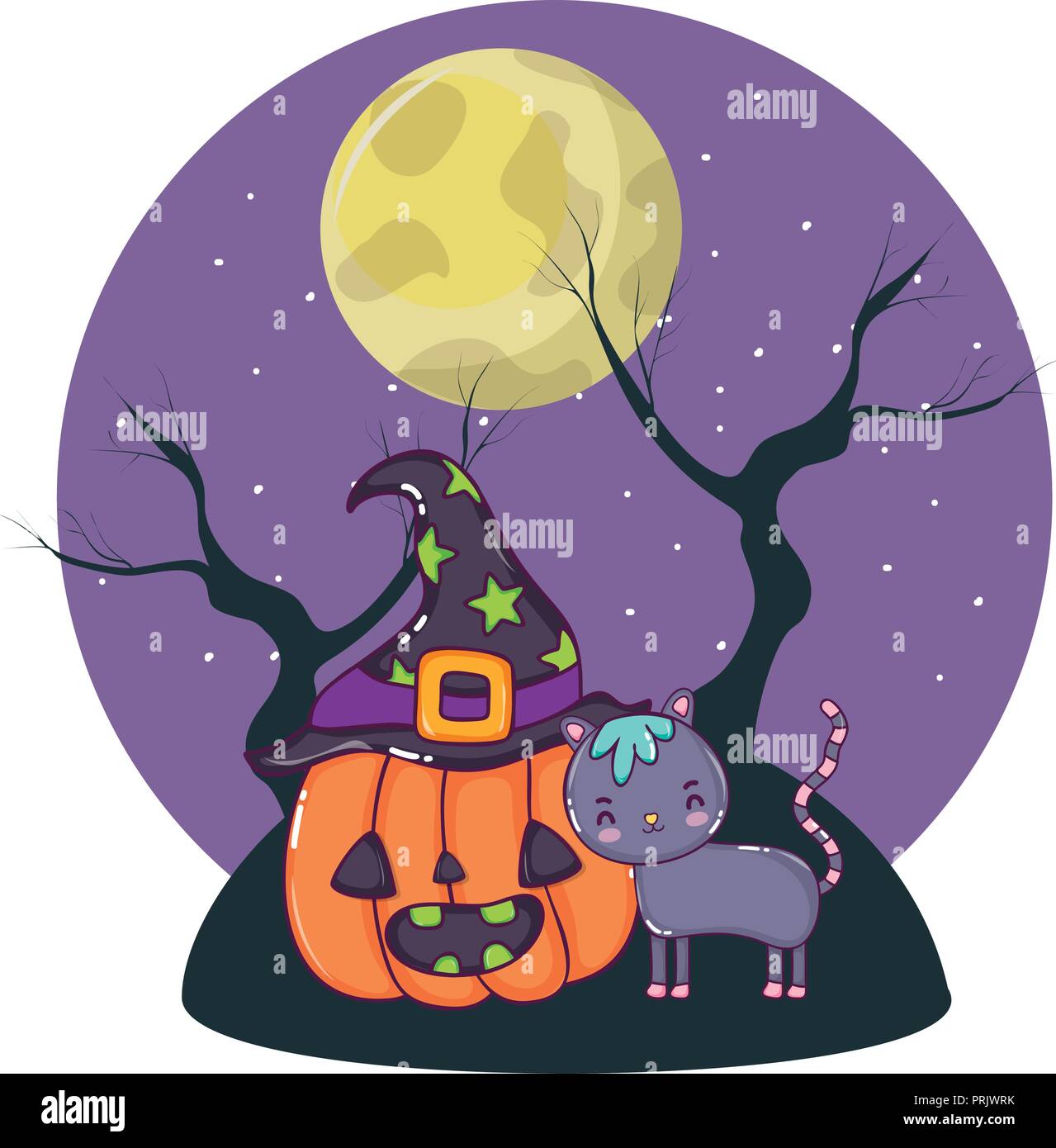 Halloween cute cartoons Stock Vector Image & Art - Alamy