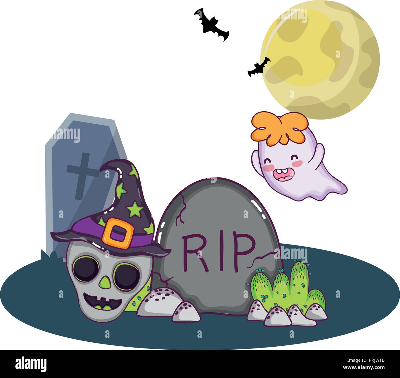 Halloween cute cartoons Stock Vector Image & Art - Alamy