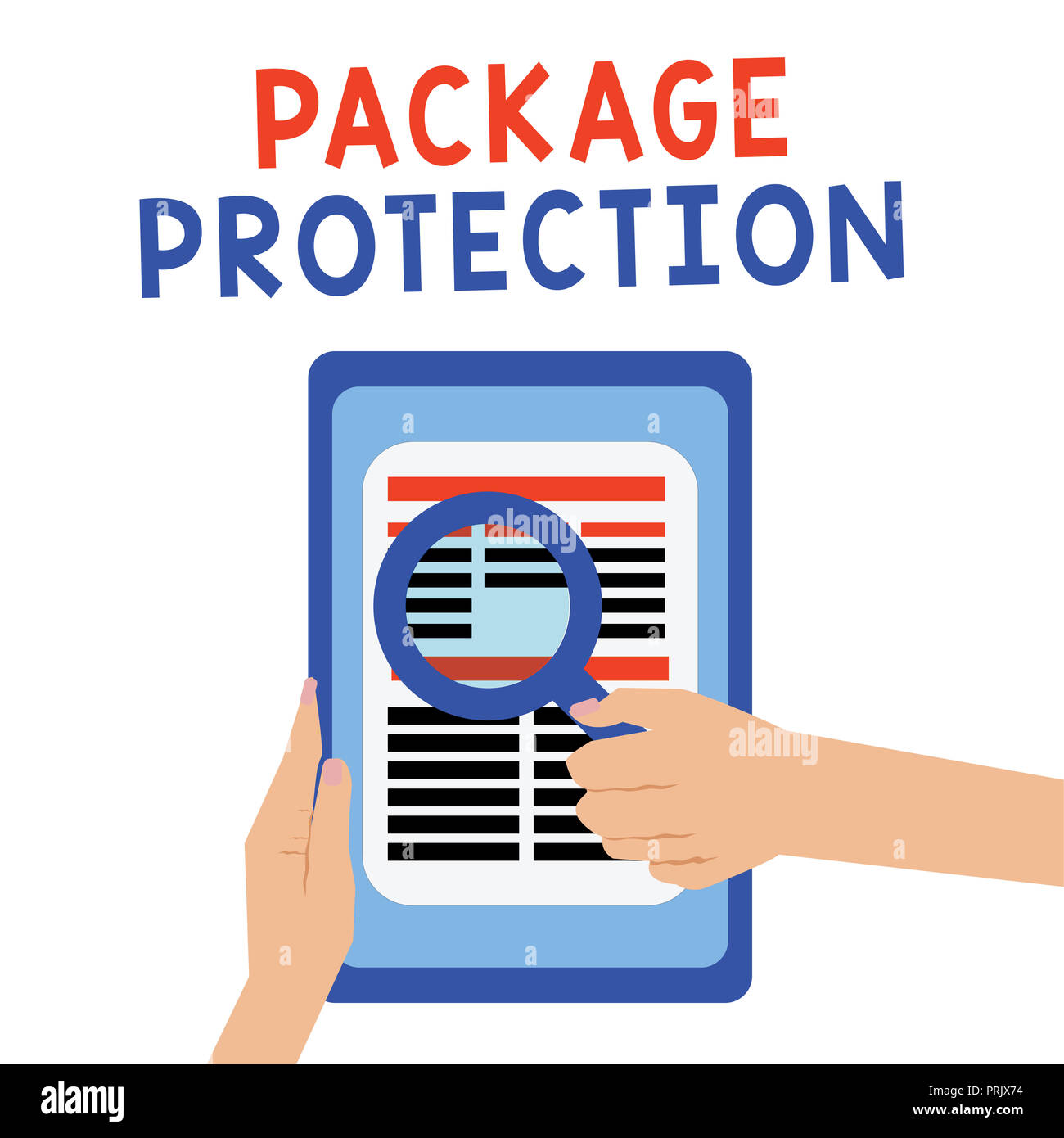 Handwriting text Package Protection. Concept meaning Wrapping and
