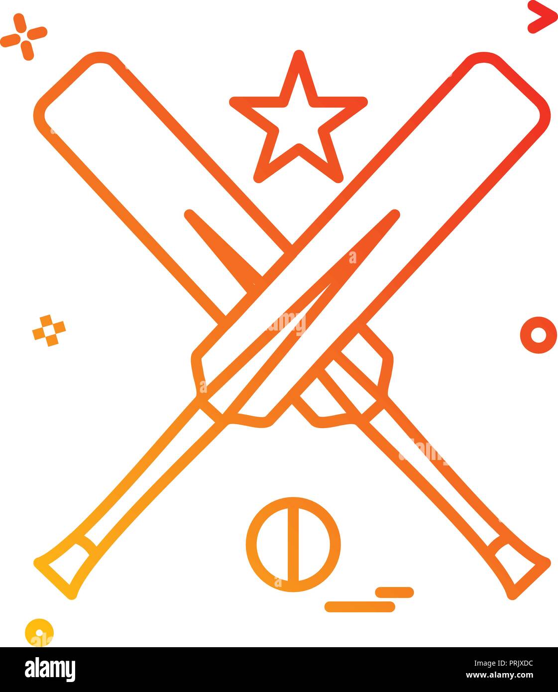 bat ball star cricket icon vector design Stock Vector Image & Art Alamy