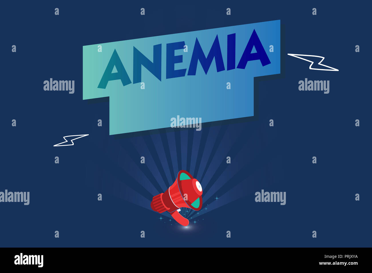 Handwriting text Anemia. Concept meaning condition where there