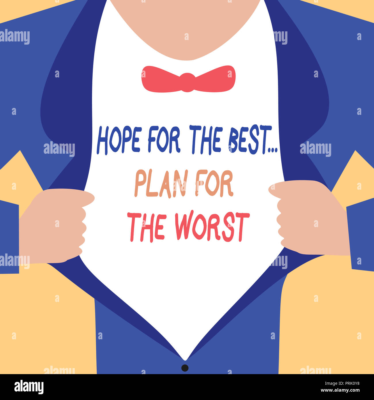 Handwriting text writing Hope For The Best...Plan For The Worst ...