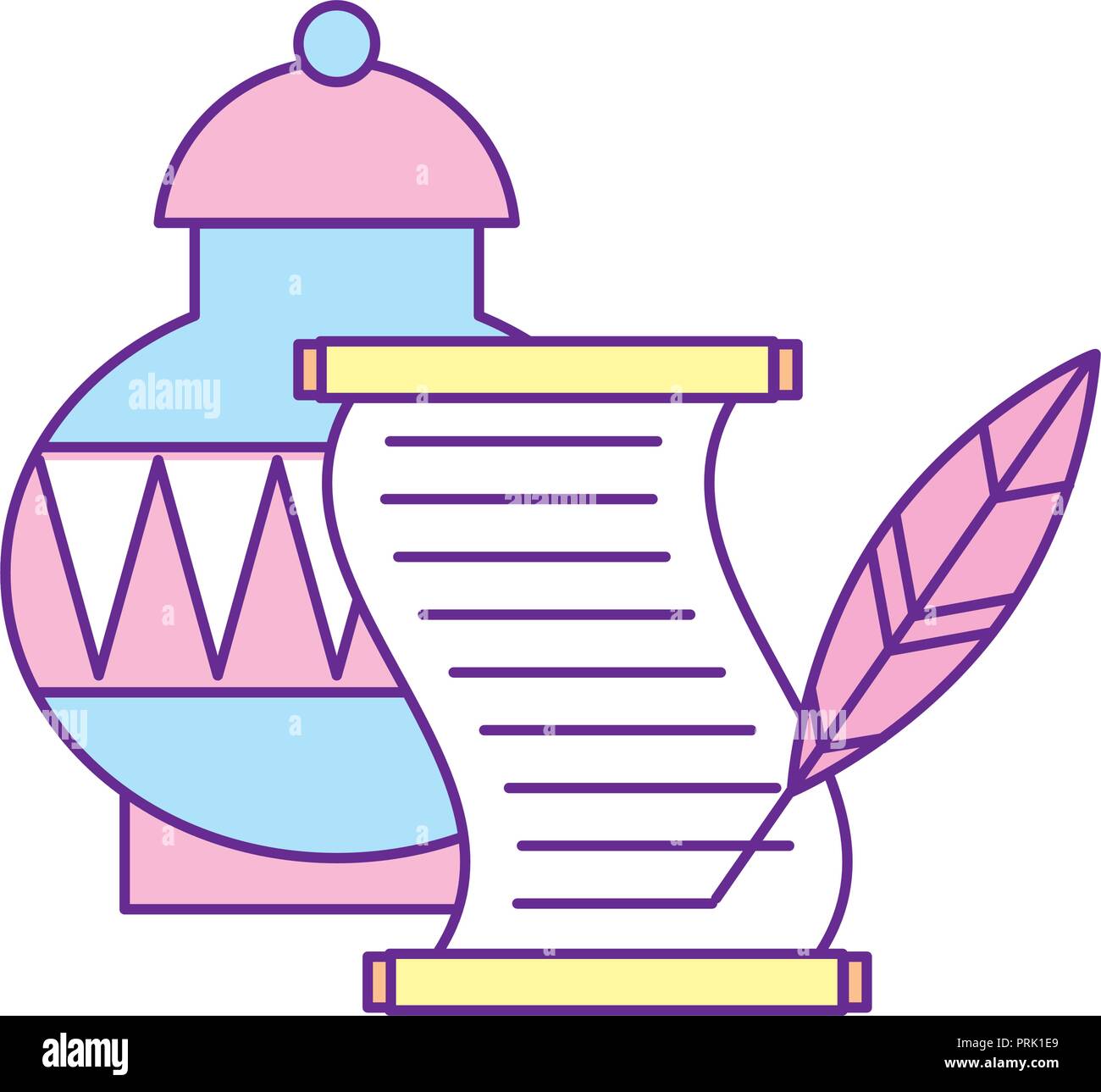 ancient vase and parchment exhibition museum Stock Vector Image & Art ...