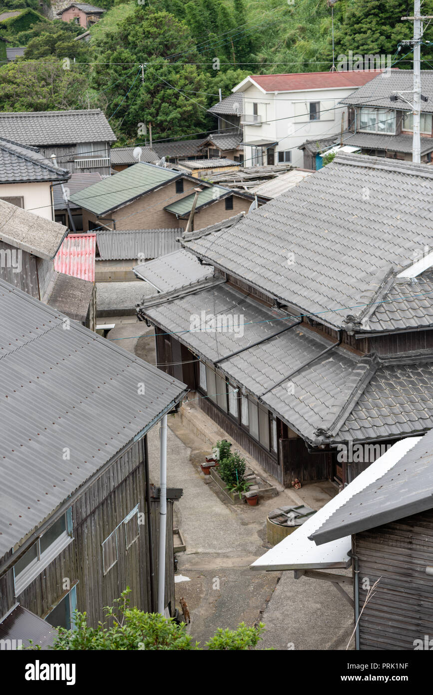 Japanese village street view from top Stock Photo