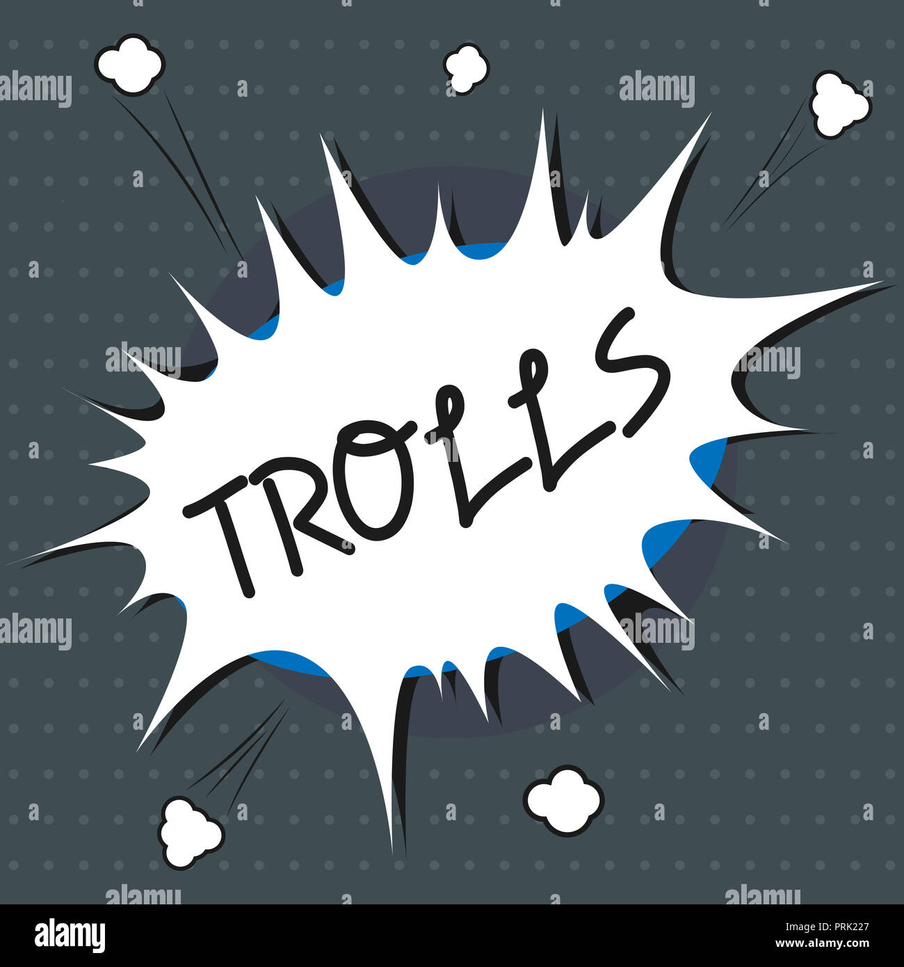 Handwriting text writing Trolls. Concept meaning Internet slang troll  person who starts upsets people on Internet Stock Photo - Alamy