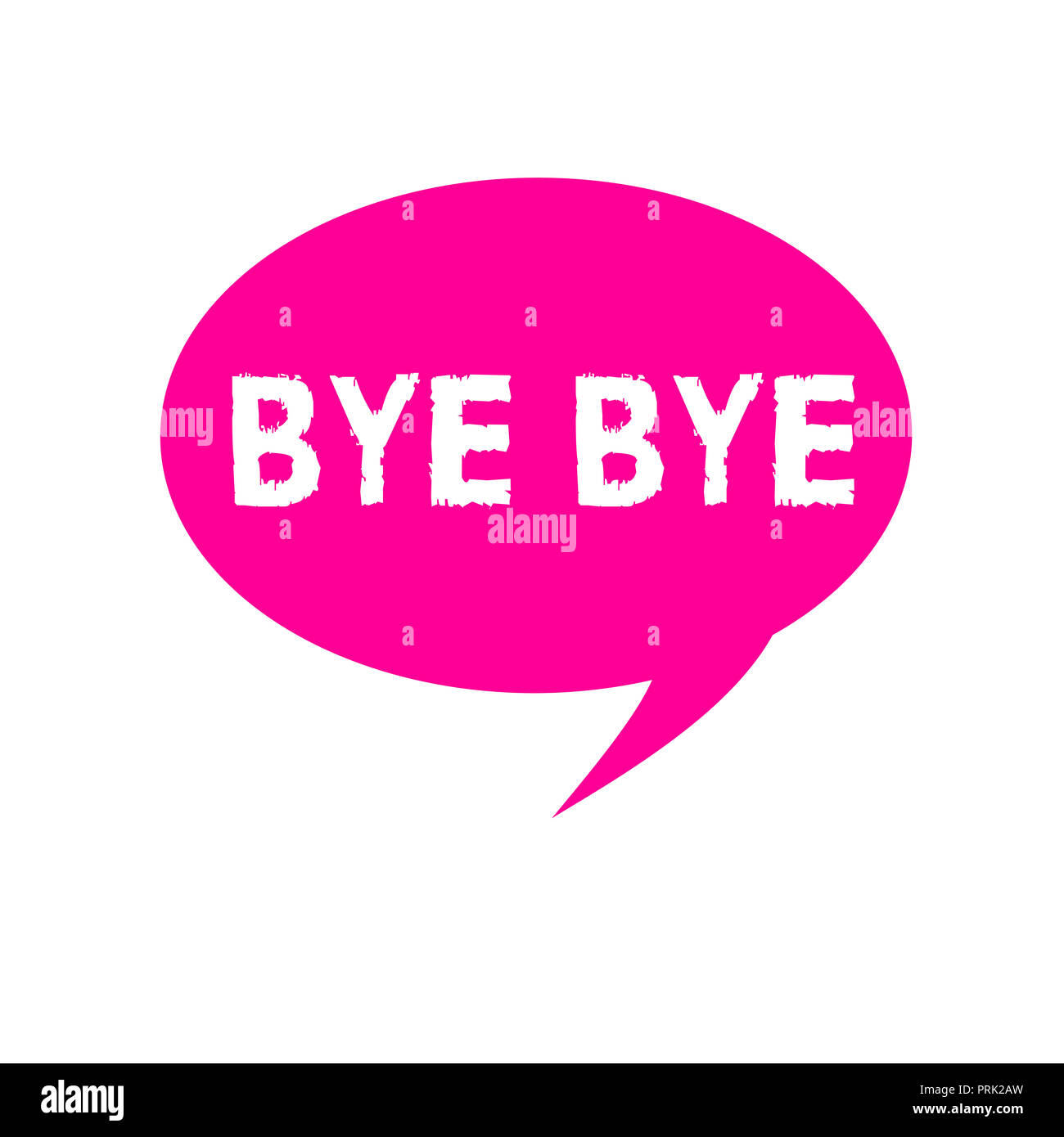 Word writing text Bye Bye. Business concept for Greeting for leaving Farewell See you soon Separation salute. Stock Photo