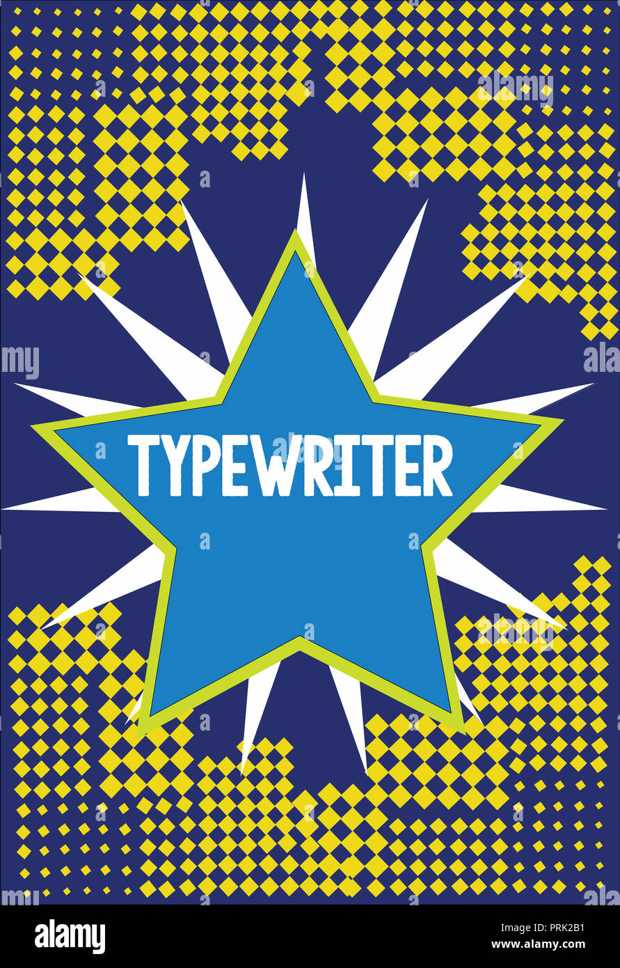 Handwriting text writing Typewriter. Concept meaning Electric