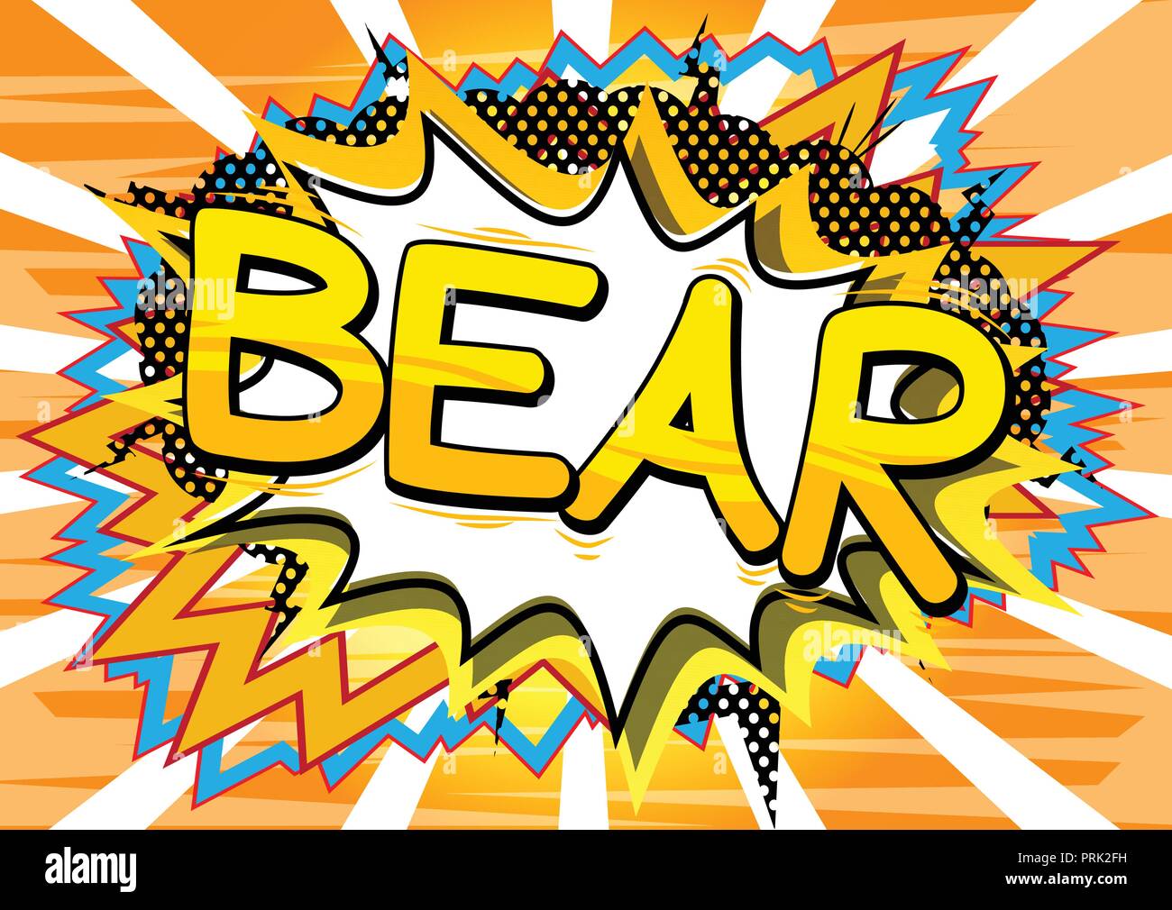Bear - Vector illustrated comic book style phrase Stock Vector Image ...