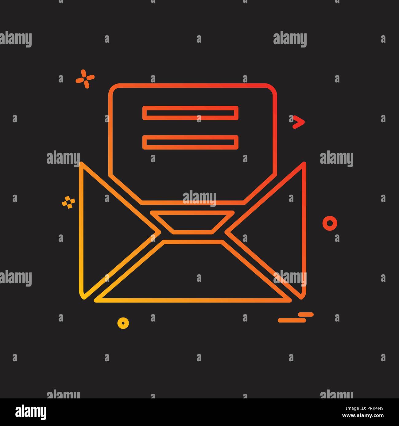 Message icon design vector Stock Vector Image & Art - Alamy