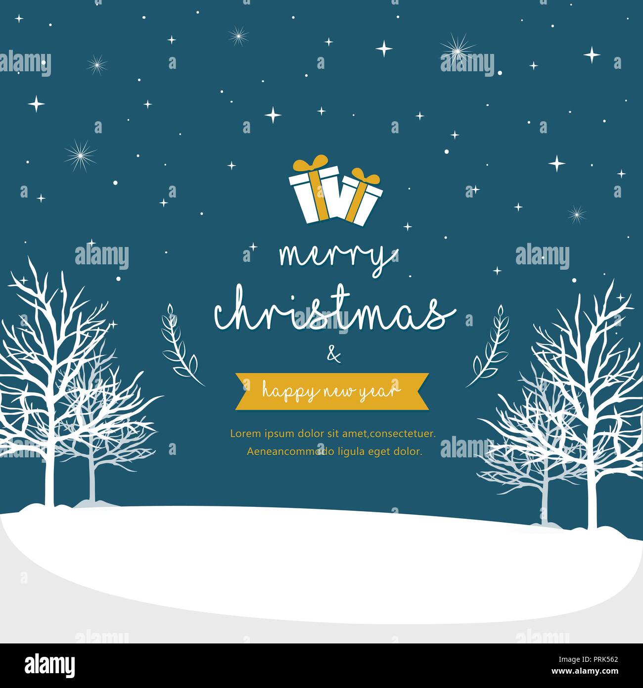 Merry Christmas banner design vector illustration Stock Vector Image ...