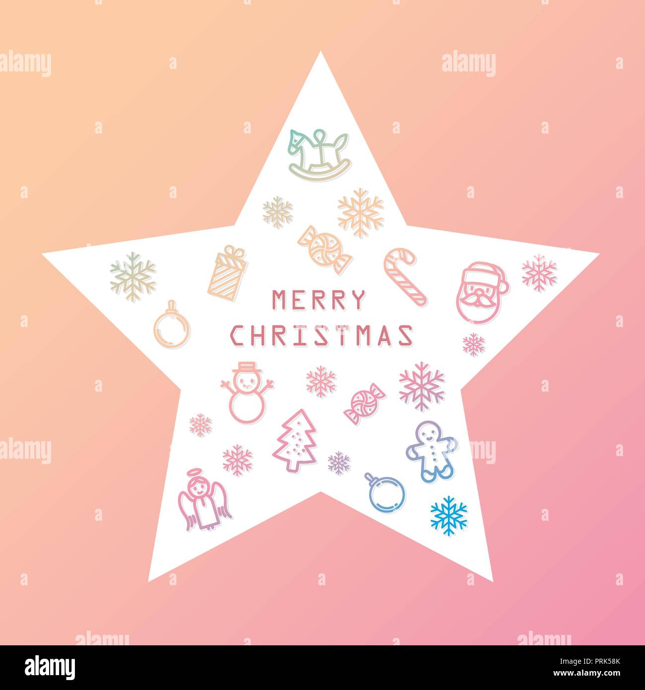 Merry Christmas banner design vector illustration Stock Vector Image ...