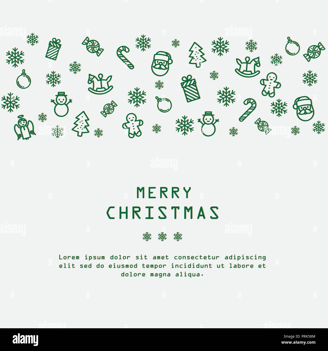 Merry Christmas banner design vector illustration Stock Vector Image ...