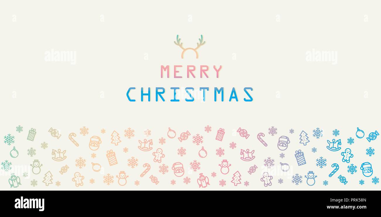 Merry Christmas banner design vector illustration Stock Vector Image ...
