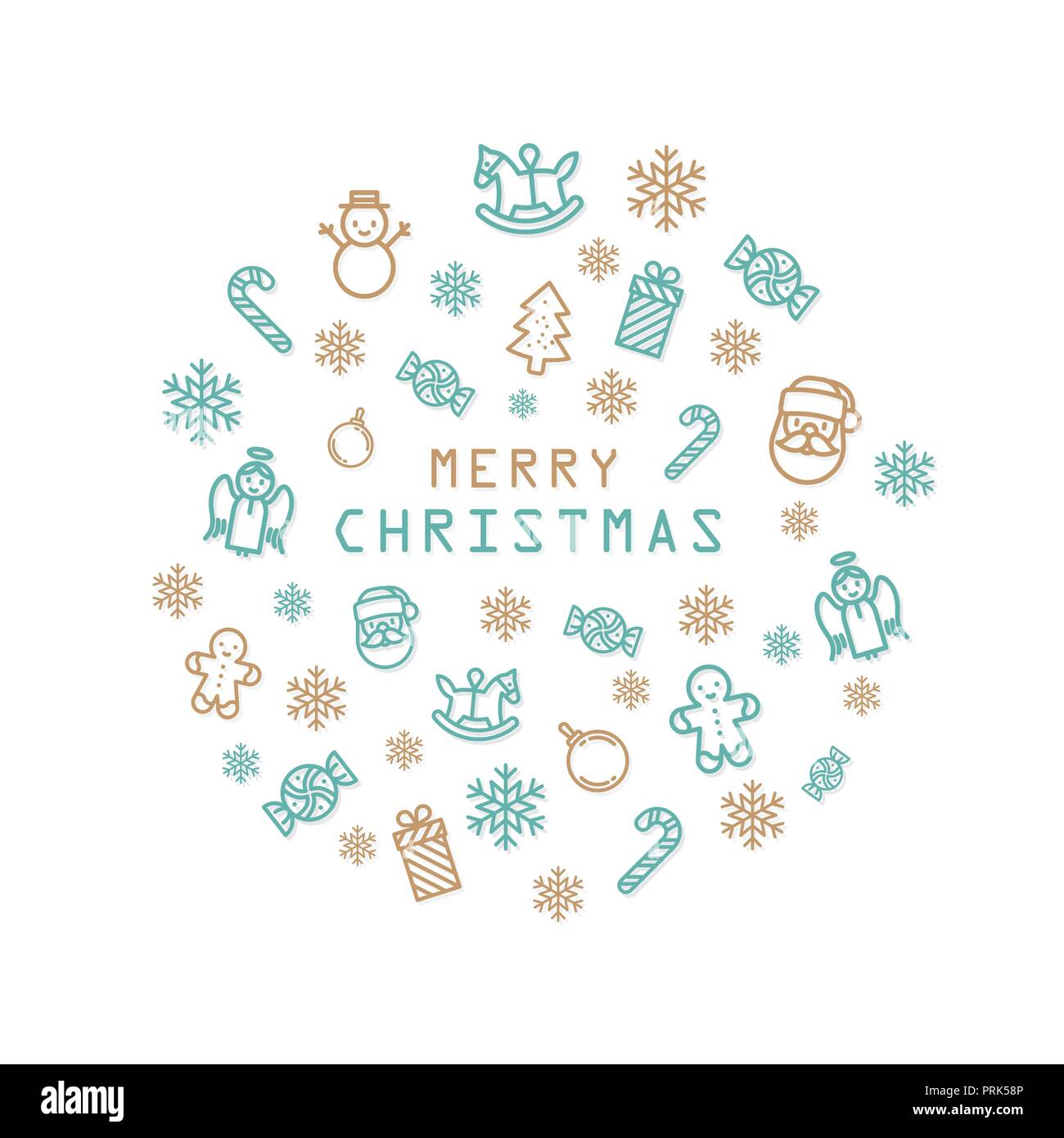 Merry Christmas banner design vector illustration Stock Vector Image ...