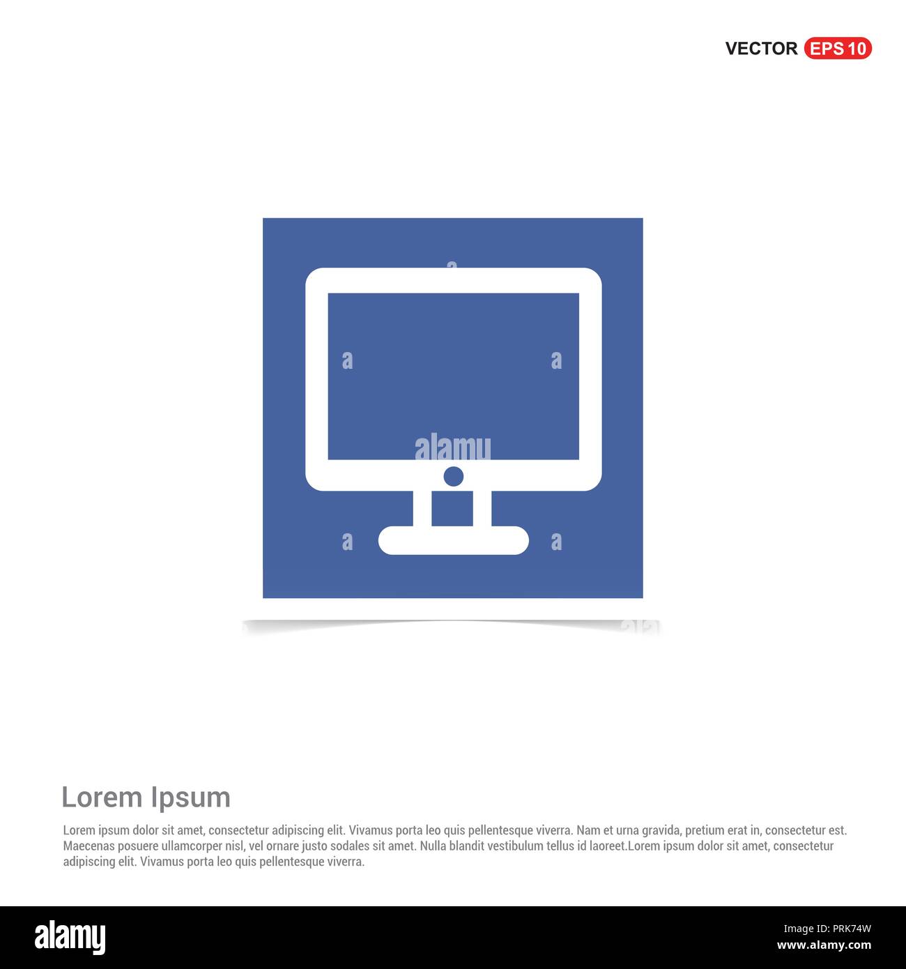 Computer Screen Icon - Blue photo Frame Stock Vector Image & Art - Alamy