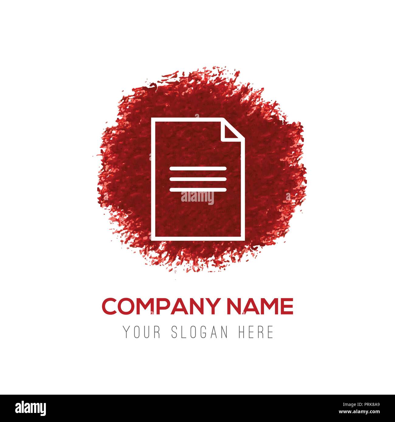 Note Icon - Red WaterColor Circle Splash Stock Vector Image & Art - Alamy