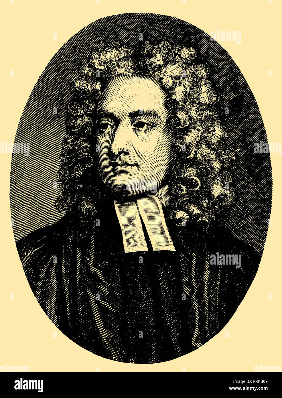 Jonathan Swift. After the engraving by G. Vertue, G. Vertue  1895 Stock Photo