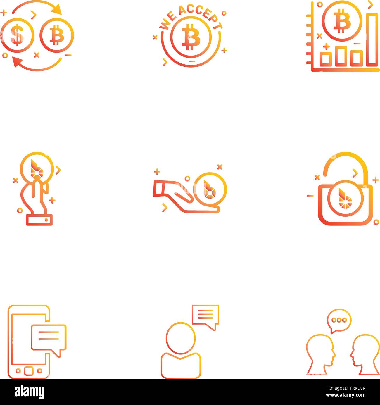 Bit Coin Crypto Currency Graph Chart Lock Unlock Mobile - 