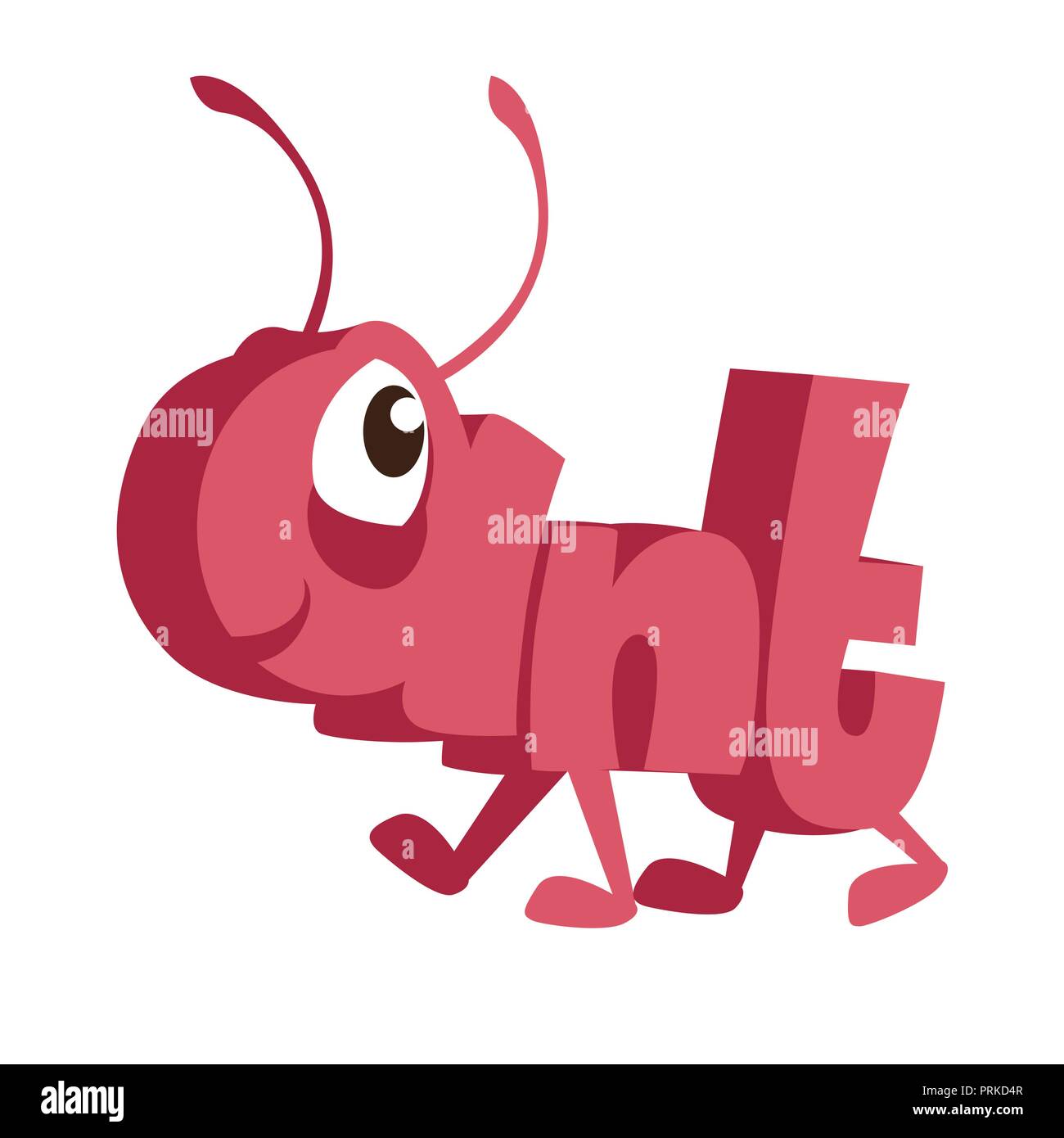 A vector illustration of Ant Cartoon Animal in Letters Stock Vector Image &  Art - Alamy