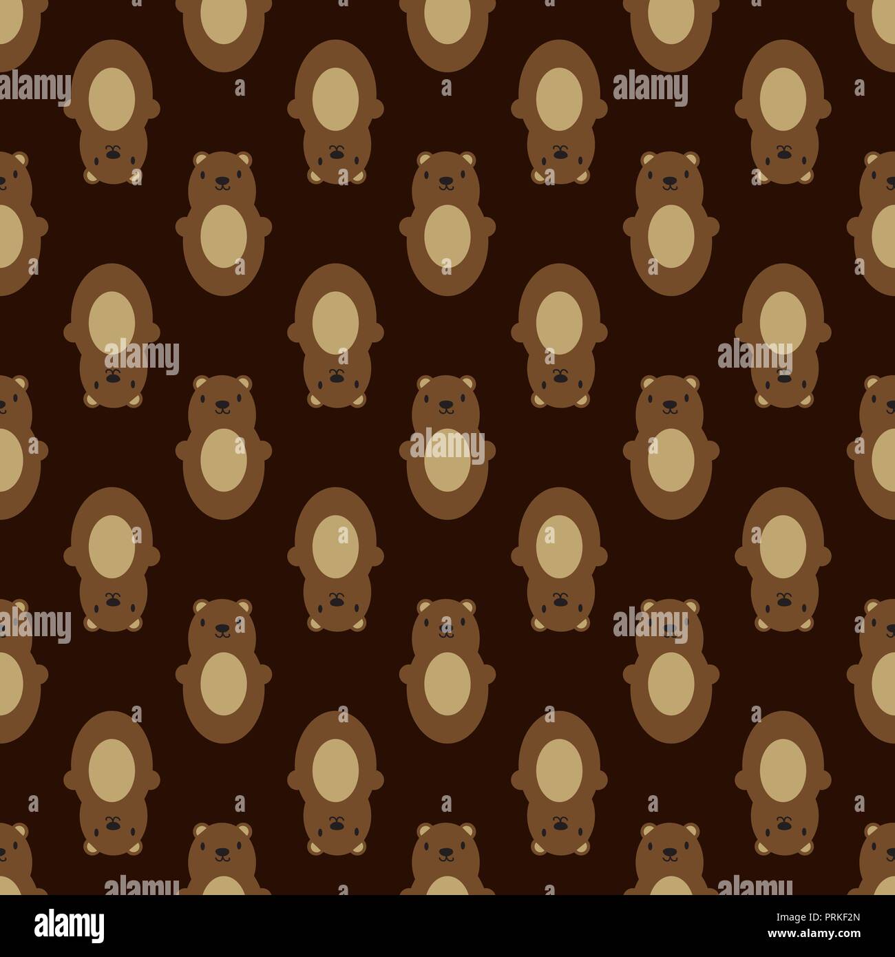 Teddy bear seamless art brown simple pattern. Vector illustration Stock ...