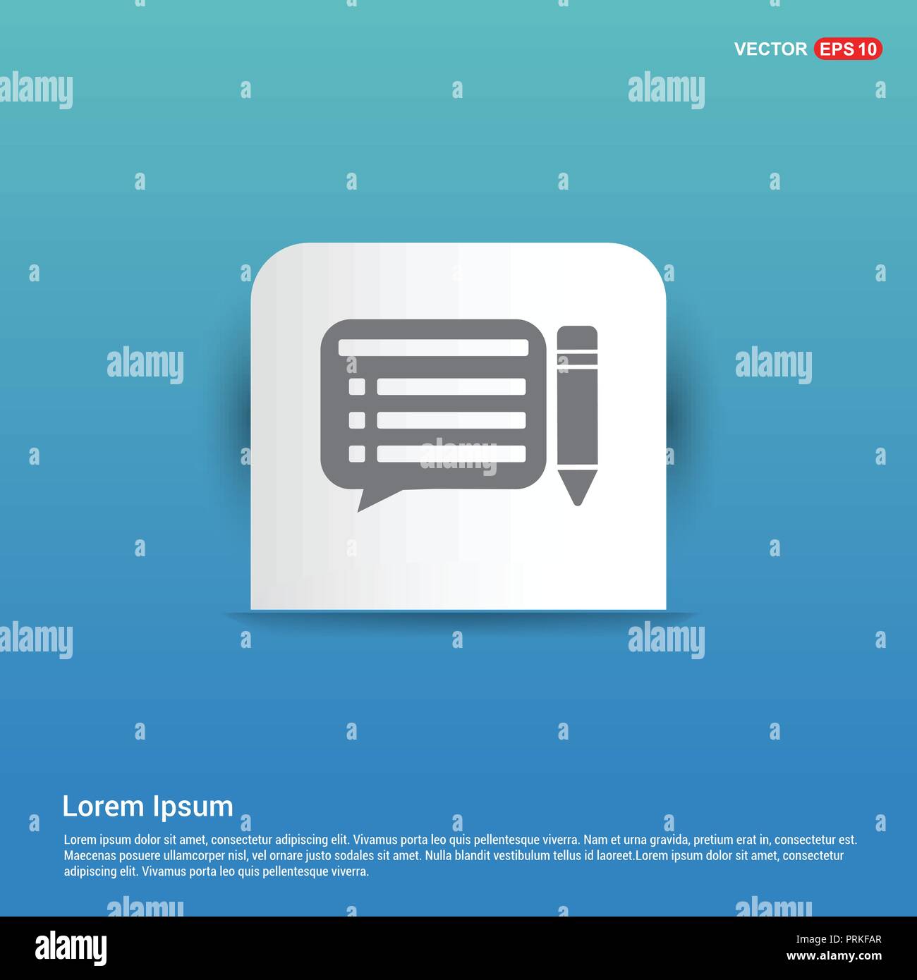 Pencil Paper Icon - Blue Sticker button Stock Vector Image & Art - Alamy