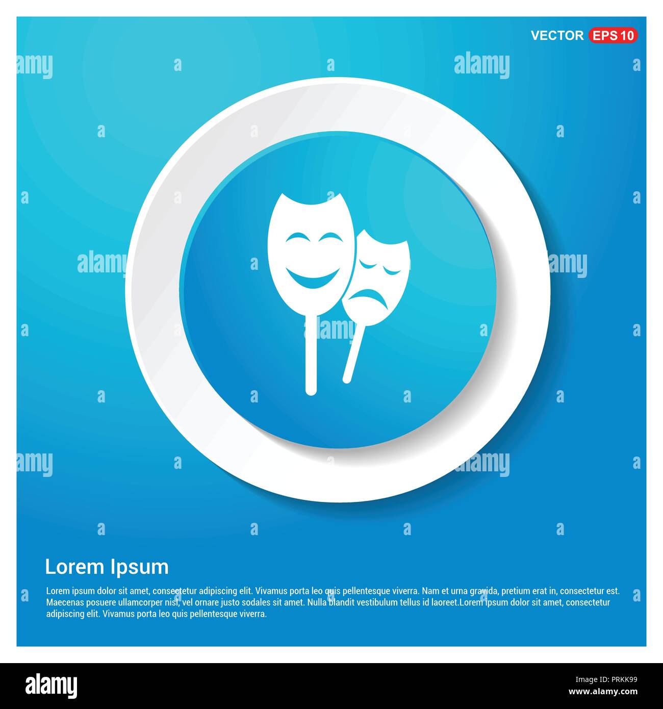 Theatrical masks Icon Stock Vector