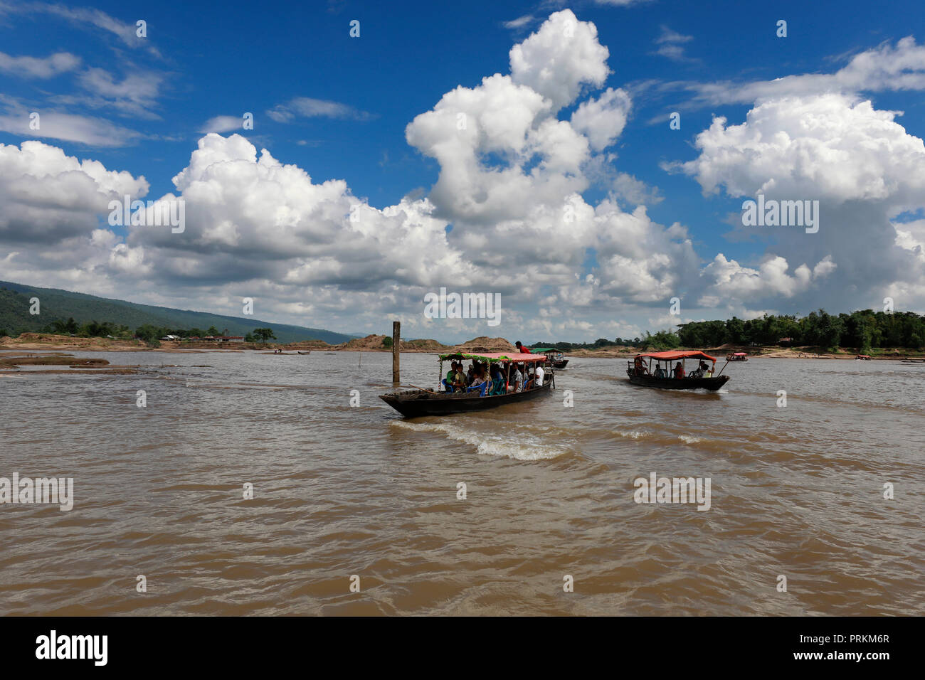 Sylhet, Bangladesh - September 22, 2018: Piyain River a trans-boundary river of India and Bangladesh. It is a tributary of the Surma River, which is o Stock Photo