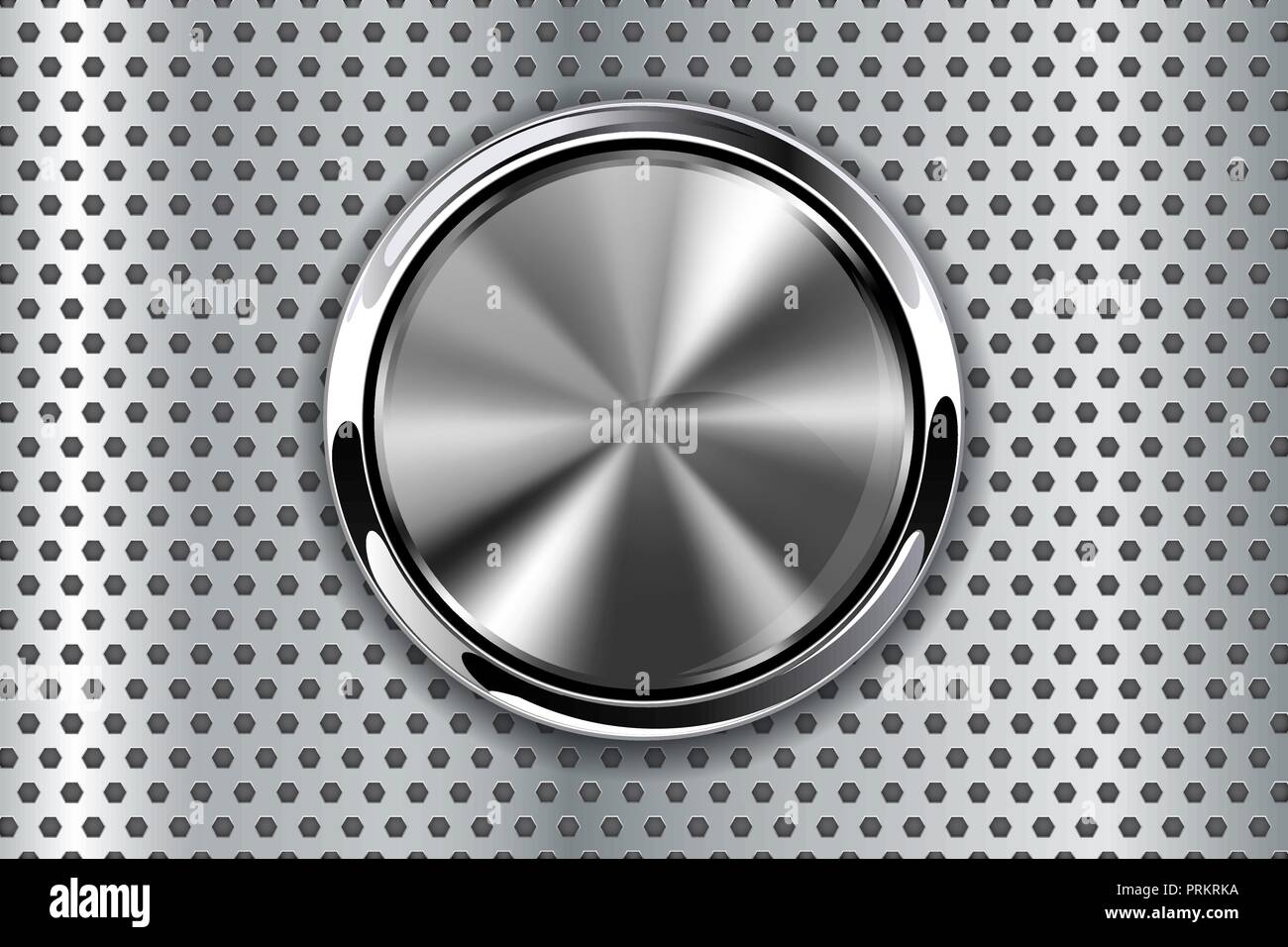 Metal perforated background with round button Stock Vector Image & Art ...