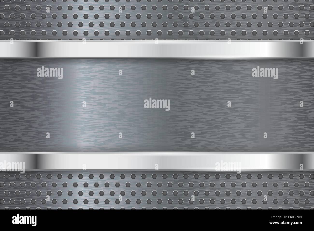Brushed metal background with perforation Stock Vector Image & Art - Alamy