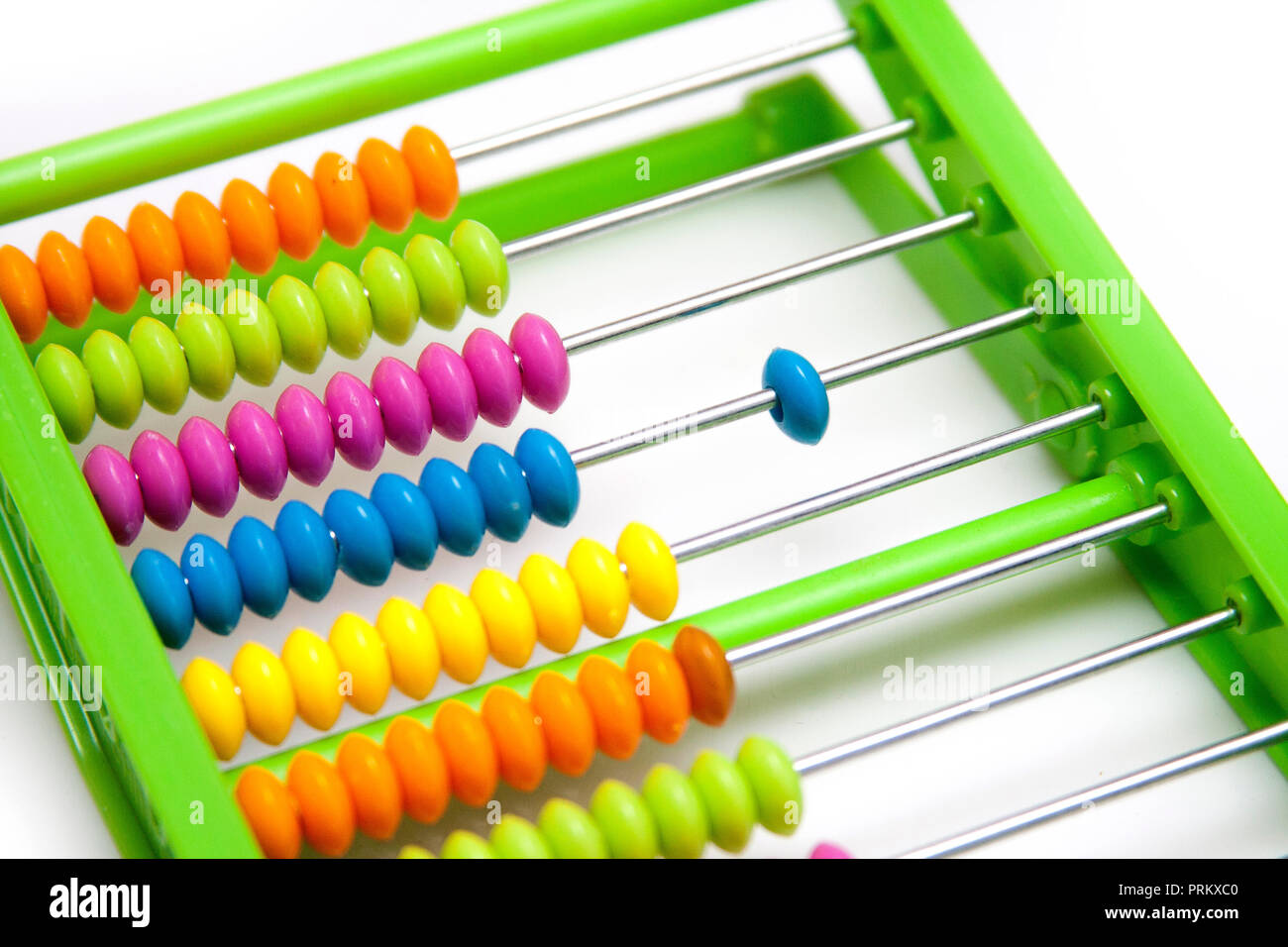 The odd one out plastic abacus, loneliness, not fitting concept Stock