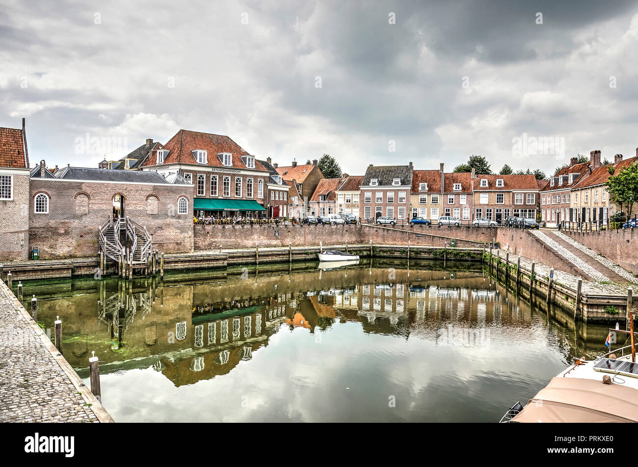 Heusden Heusden, The Netherlands, August 21, 2018: Overview image of the little ...