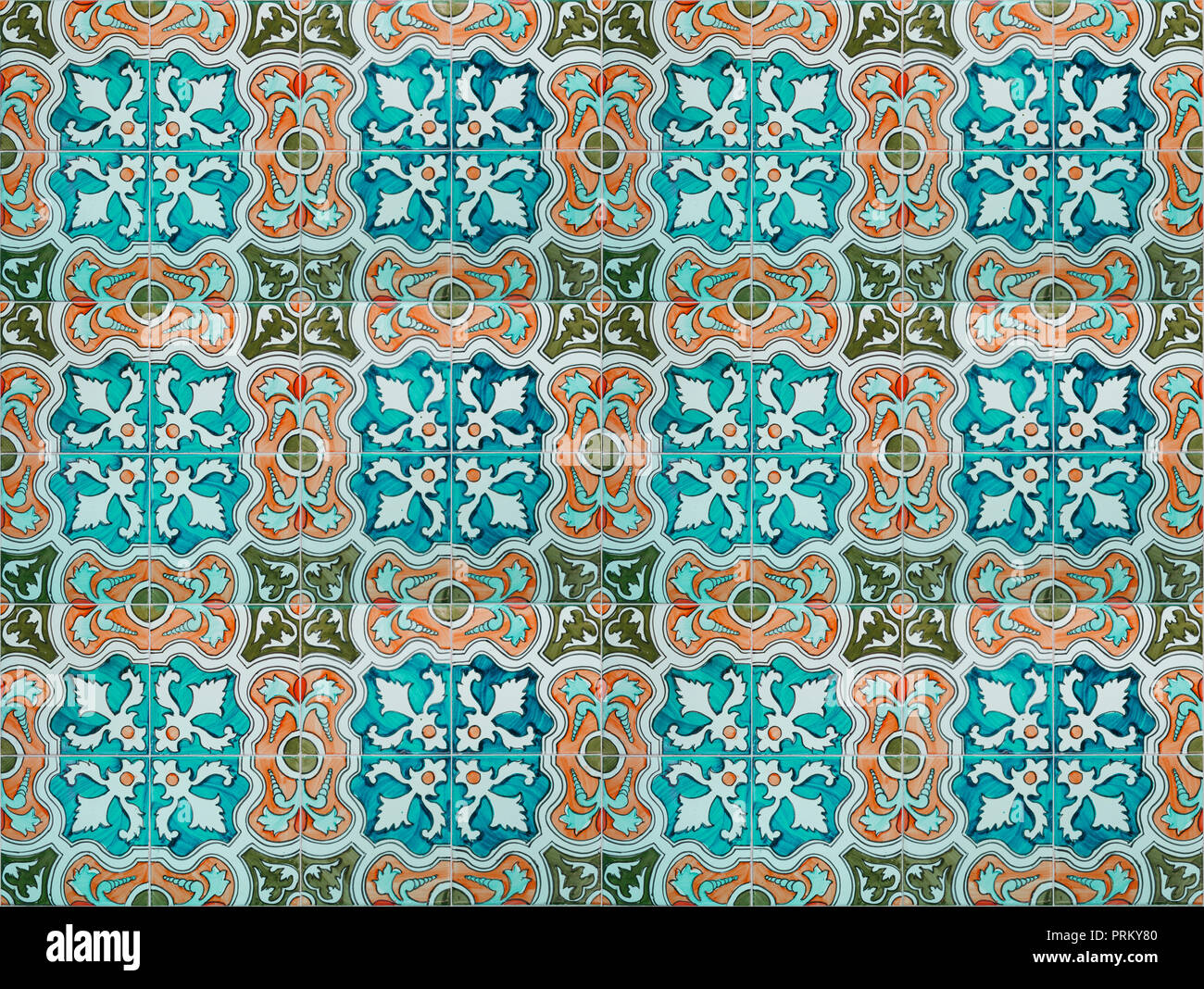 Colorful pattern tiles , geometric seamless design  background Stock Photo