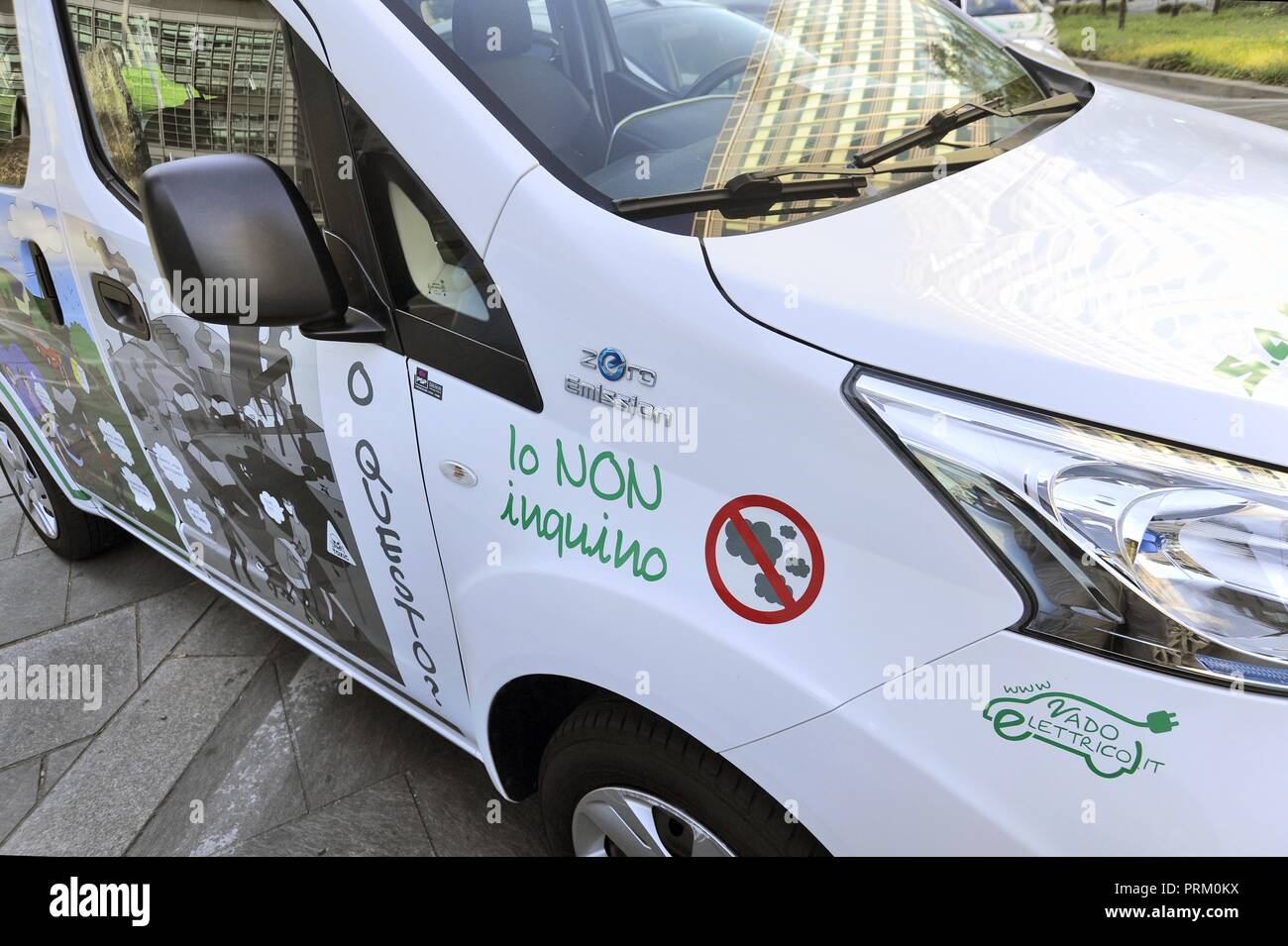 Milan (Italy), the first international meeting of electric vehicles "E mob2018 is charging time