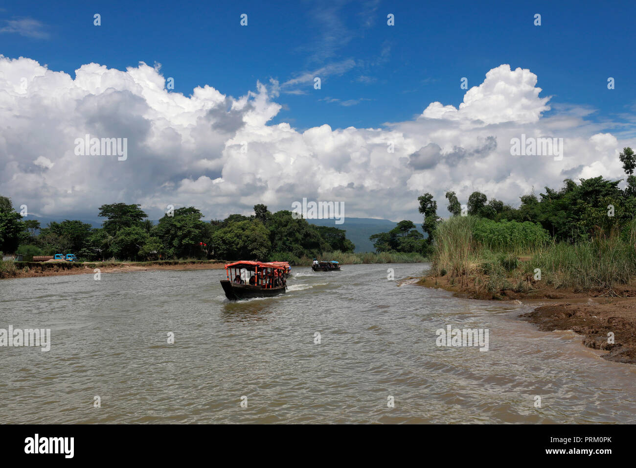 Sylhet, Bangladesh - September 22, 2018: Piyain River a trans-boundary river of India and Bangladesh. It is a tributary of the Surma River, which is o Stock Photo