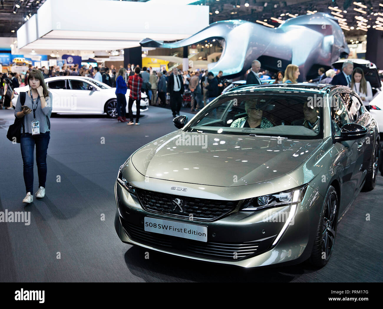 Peugeot 508 SW during the second day of International Paris Motorshow on Wednesday, October 3rd, 2018 in Paris, France. (CTK Photo/Petr Mlch) Stock Photo