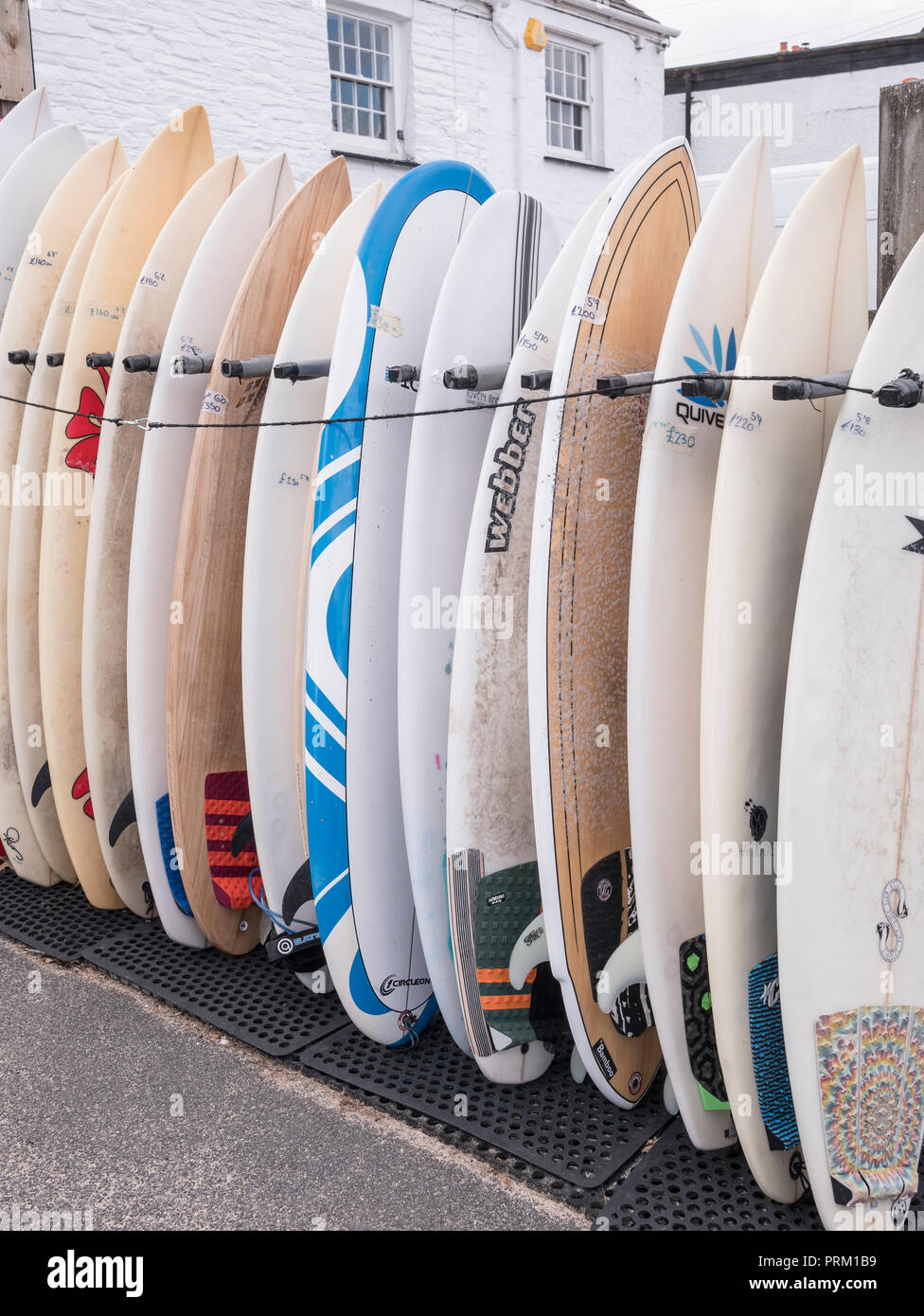 Reflecting the world of surfing, surfboards and surfing activities / lifestyle at Newquay