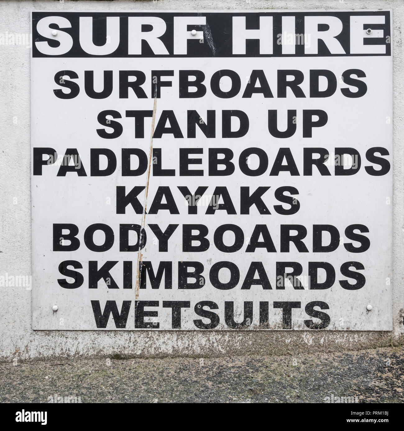 Reflecting the world of surfing, and surfing activities / lifestyle at Newquay, Cornwall. Home of Boardmasters Festival. Stock Photo