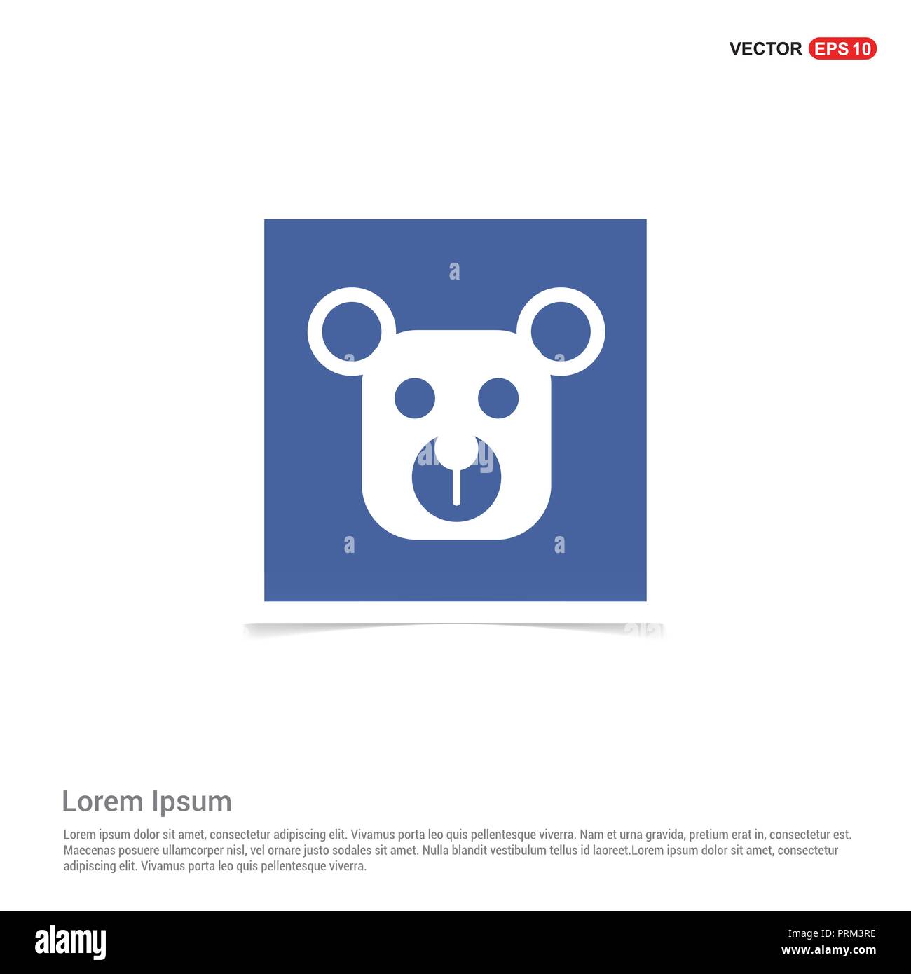 Teddy bear icon - Blue photo Frame Stock Vector Image & Art - Alamy