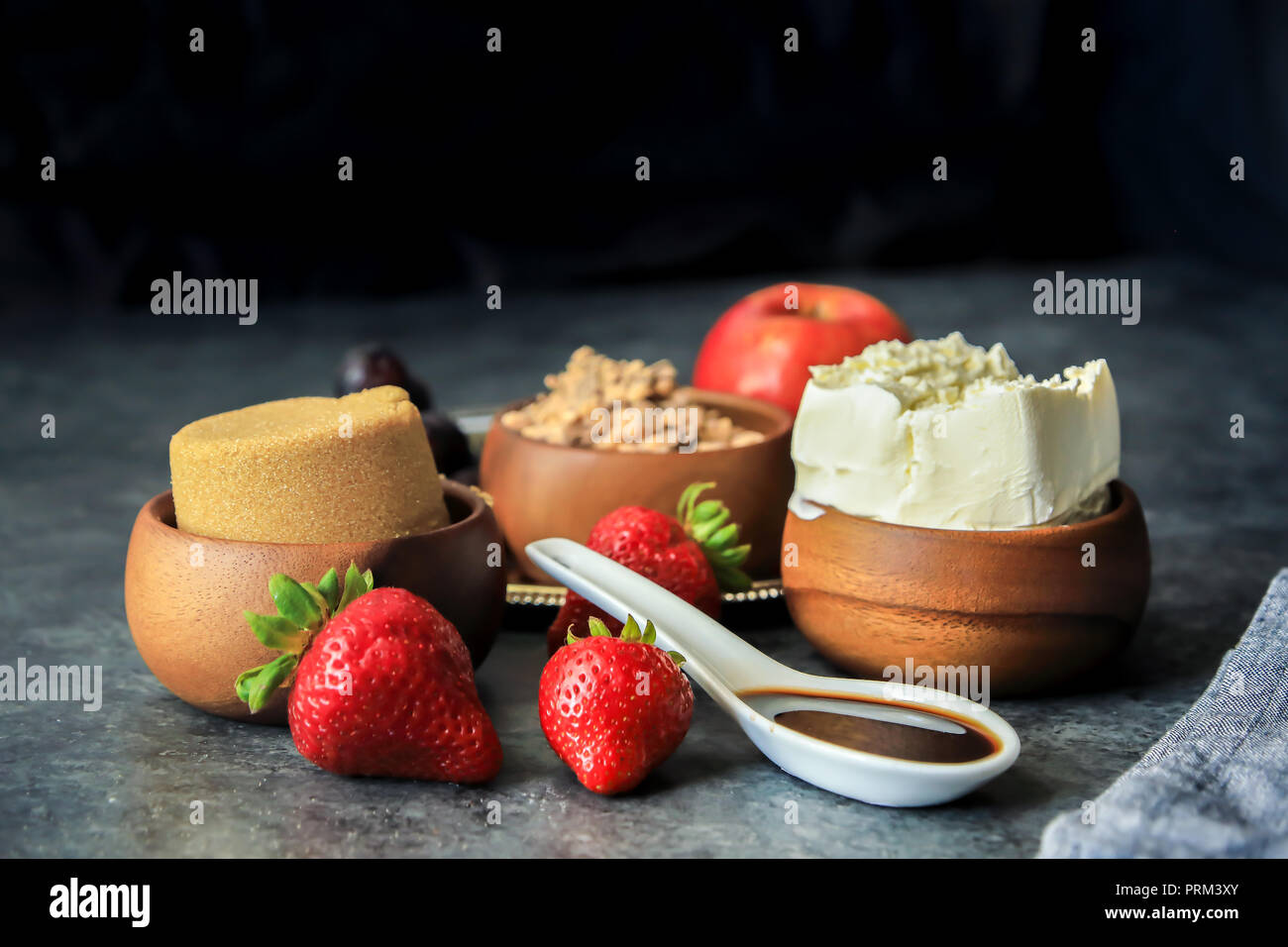 Creamy Chocolate English Toffee Fruit Dip made with 3 ingredients