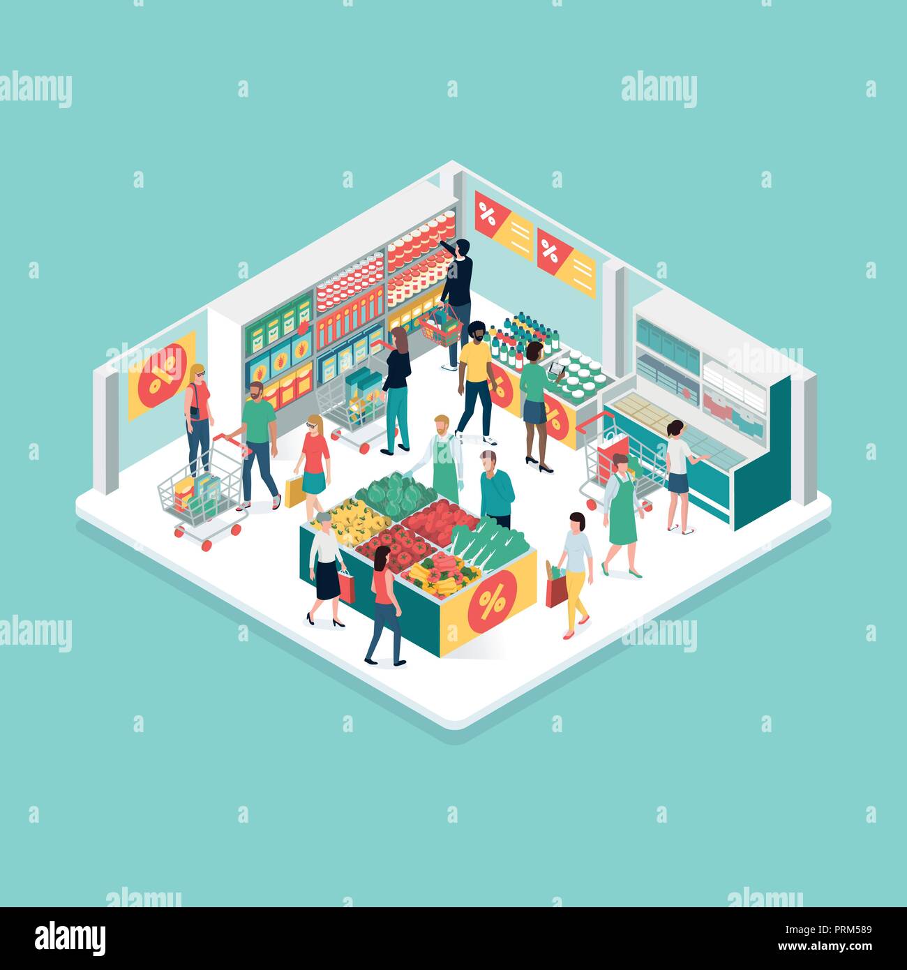 Crowded shelves Stock Vector Images Alamy